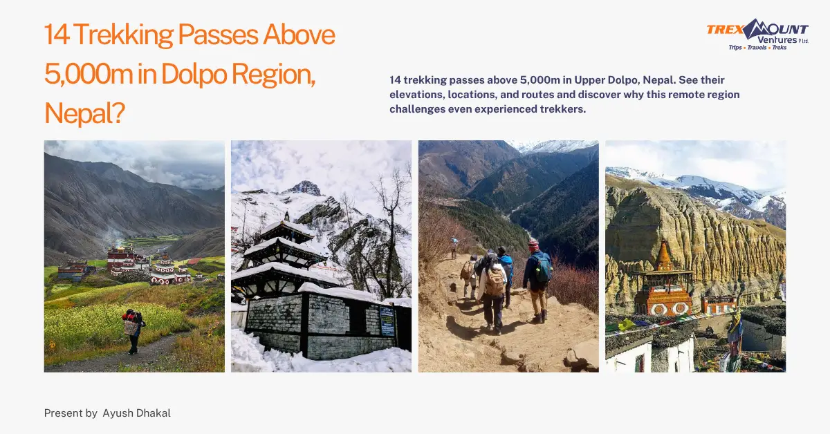 14 Trekking Passes Above 5,000m in Upper Dolpo, Nepal
