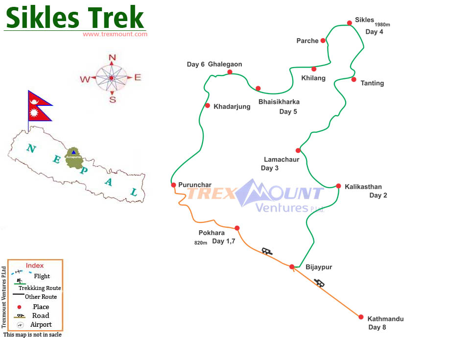 trip route map for Siklis Trek 